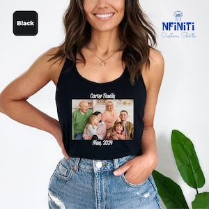 Custom Photo Tank Top, Custom Photo Tank, Personalized Photo Print Tank Top, Custom Picture Tank Top Gift, Picture Racerback, Picture Tank