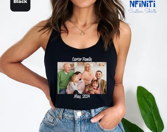 Custom Photo Racerback Tank Top: Personalized Picture Print Gift