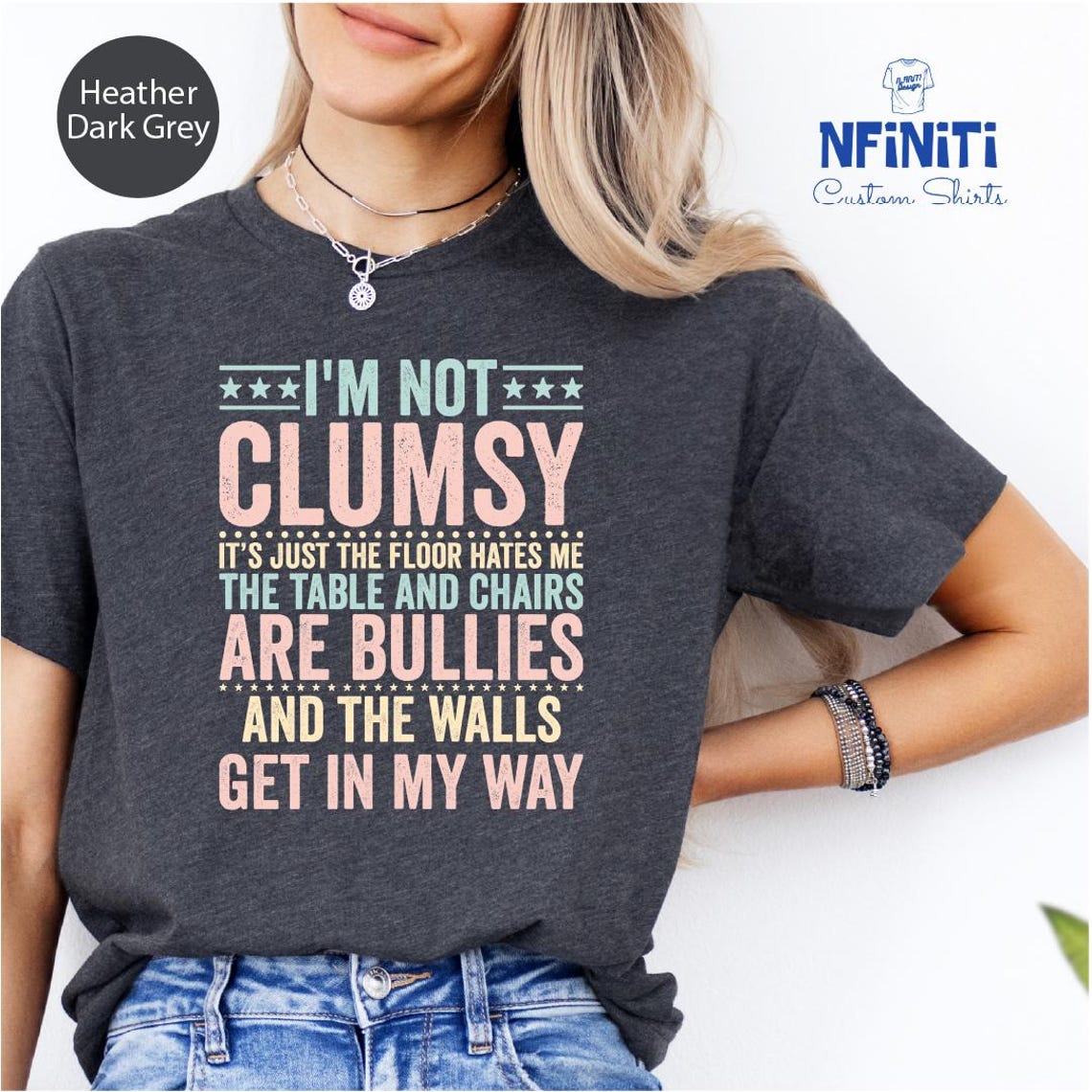 Funny Clumsy Shirt: Sarcastic Women's Tee - Floor Hates Me - Etsy