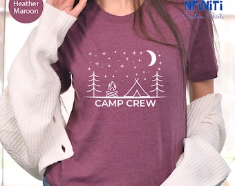 Custom Camp Crew Tee: Personalized Camping Text Shirt