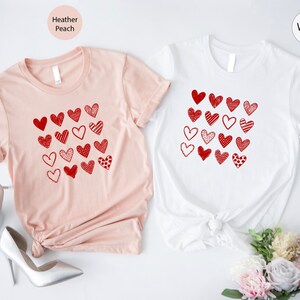 Valentine's Day T-Shirts Couple Love Print Sweet Style