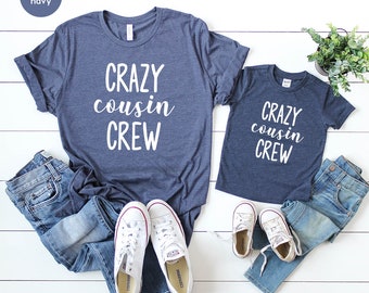 Cousin Crew Shirts, Team Cousin Shirt, Matching Cousin Shirt, Cousin T-Shirt, Crazy Cousin Crew Tee, Family Birthday Shirts, Gift For Cousin