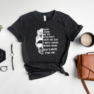 Messy Bun Serial Killer Shirt, Horror Movie Tee image 5