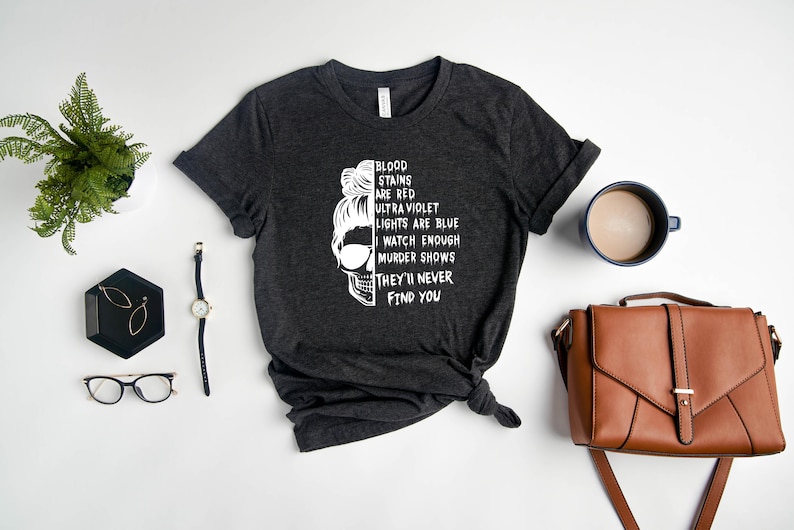 Messy Bun Serial Killer Shirt, Horror Movie Tee image 5