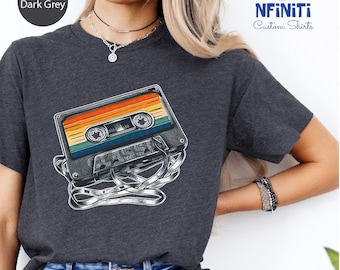 Retro Cassette Tape Shirt: Vintage Music Lover Tee