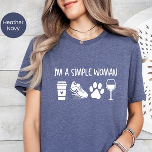 Woman Runner T-Shirt: Coffee, Wine, Dog Mom Life