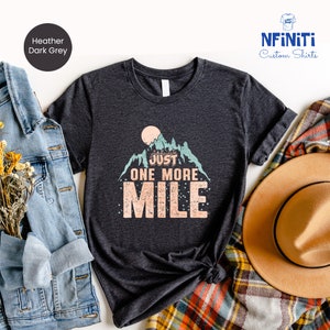 Sunset Mountain Hiking Shirt: Funny Running Gift Tee