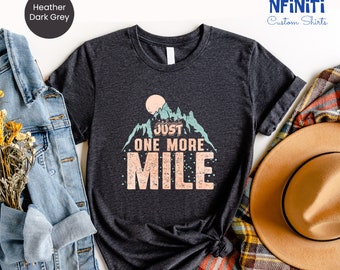 Sunset Mountain Hiking Shirt: Funny Running Gift Tee