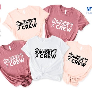 Triathlon Support Crew Shirt, Triathlon Shirt, Triathlon Lover Tee, Marathon Shirt, Triathlon Lover Gift, Sport Team Gift, Running Shirt