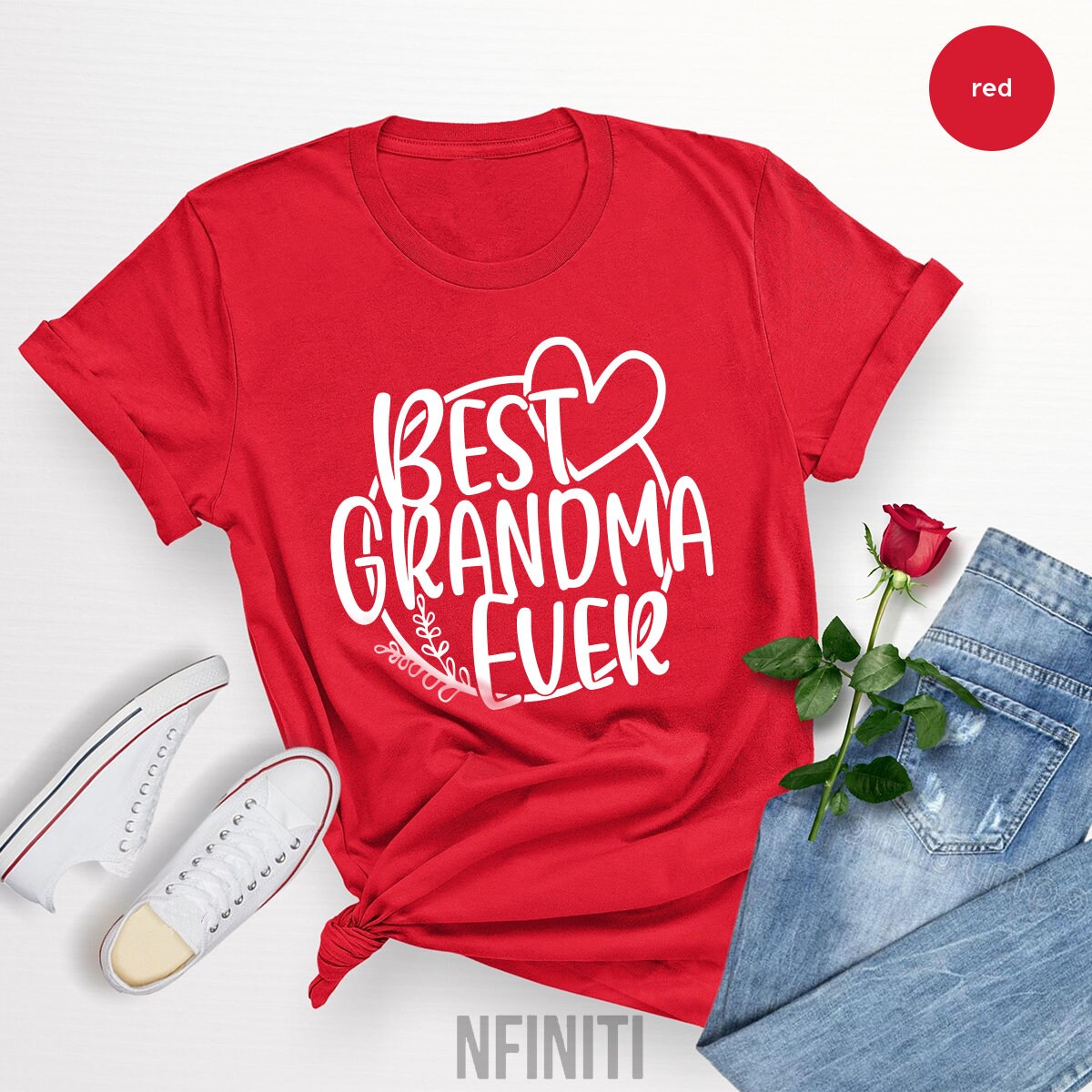 Best Grandma Ever Shirt Grandma Shirt Gift for Etsy