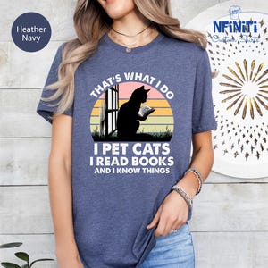 Cat T-shirts, Cat And Book Shirt, Book Lover Shirt, Bookseller Shirts, Cat Book Shirt, Cat Lover Shirt, Reading Shirts, Bookworm Gifts