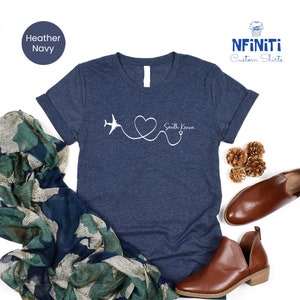 Custom Travel Shirt, Personalized Location T-shirt, Travel Shirt, Airplane Mode Shirt, Vacation Shirt, Custom Destination Flight Shirt