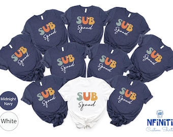 Retro Sub Squad Shirt: Substitute Teacher Team T-Shirt