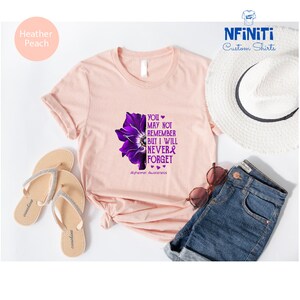 Alzheimer Awareness Gift, Alzheimers Disease Awareness Shirt, Sassy Alzheimer's Shirts, Alzheimers Awareness Tee, Purple Ribbon Alzheimers