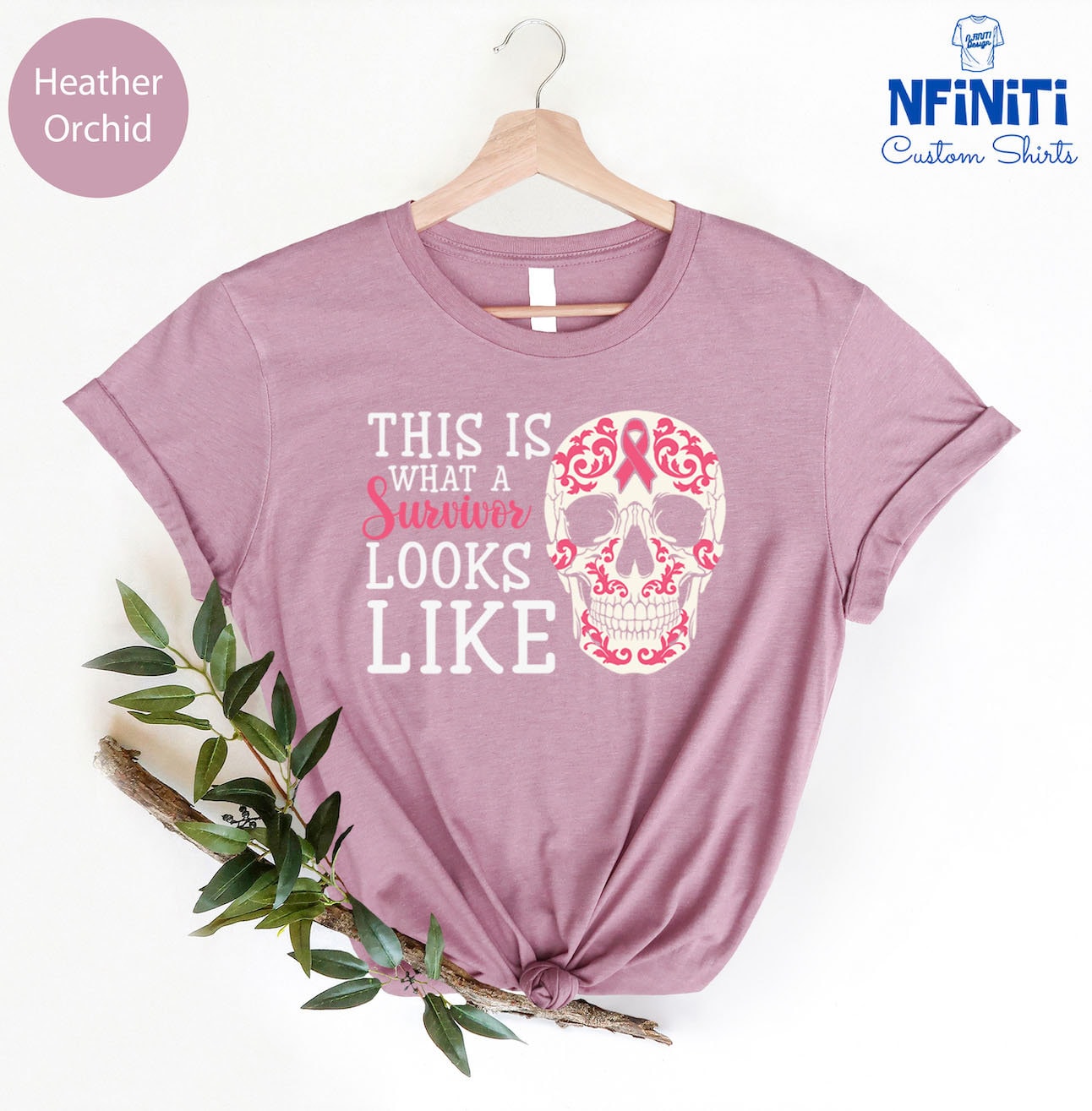 Discover Cancer Survivor Shirt, Skull Cancer Shirt, Halloween Cancer Shirt, Breast Cancer Awareness Shirt, Breast Cancer Survivor, Pink Ribbon Shirt,