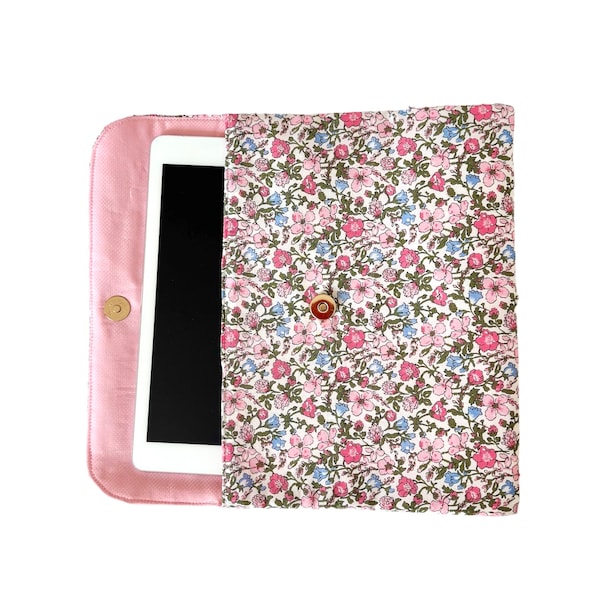 iPad case/Floral fabric reusable cover