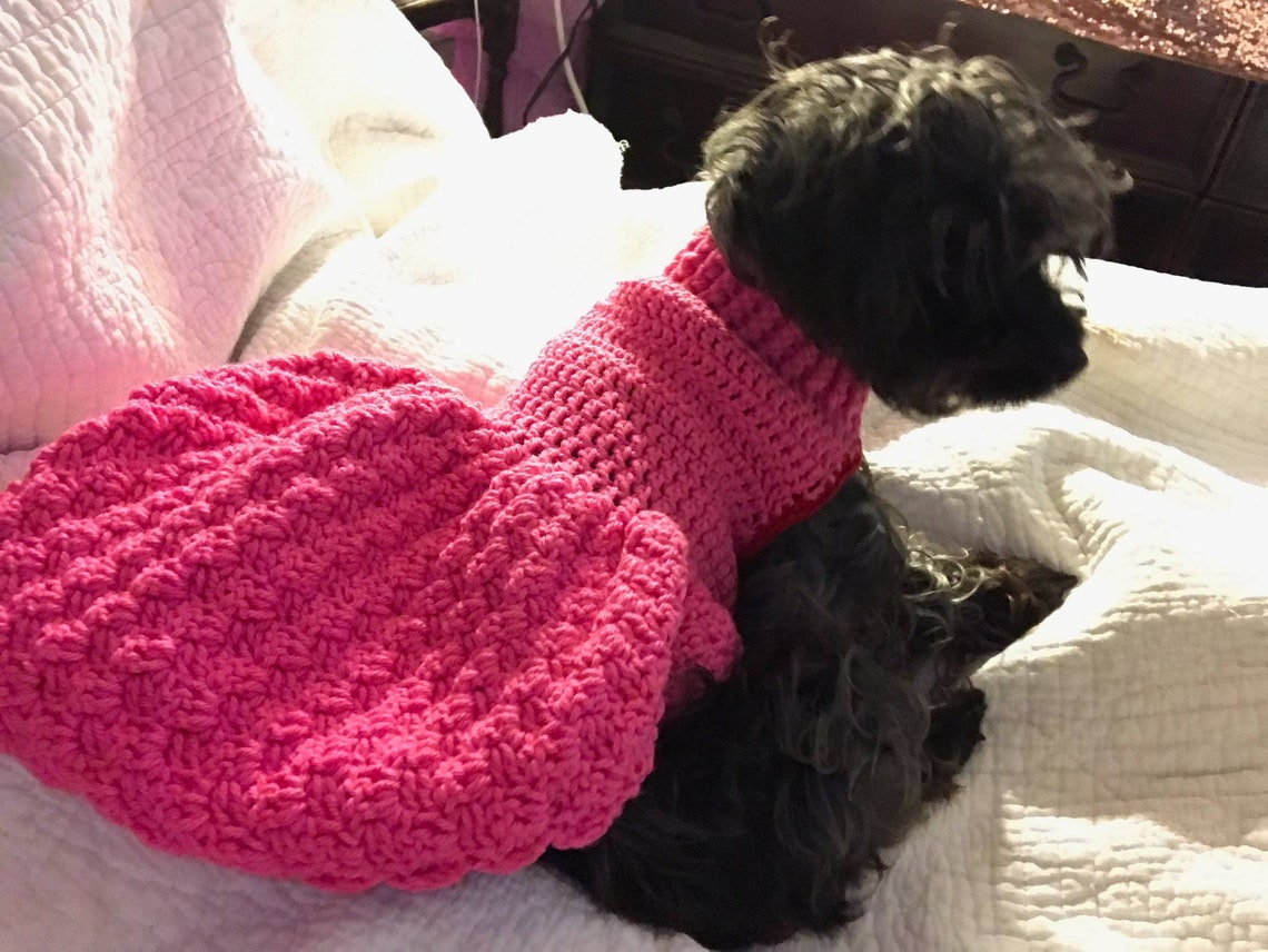 Crochet Medium Dog Dress Etsy