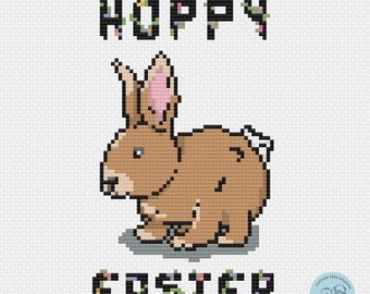 Hoppy Easter (Small) Cross Stitch Pattern PDF