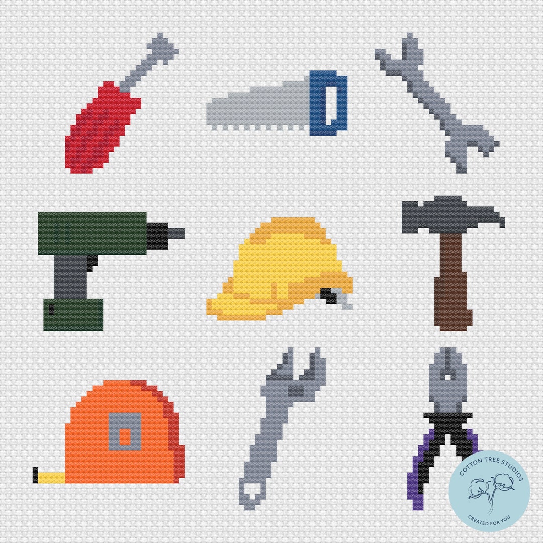 Mini Tools Cross Stitch Pattern PDF - Etsy