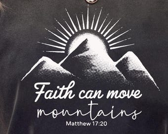 Faith Can Move Mountains PNG, Christian Gift png, Faith Png, Jesus png, Bible Verse Png, Minimal Christian png digital download