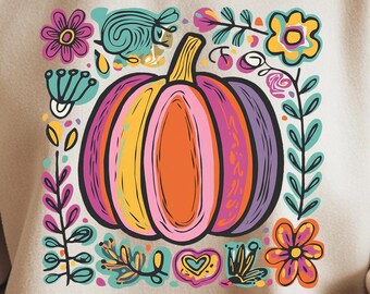 Leopard Pink Pumpkin Png, Boho Floral Fall Png, Retro Fall Png, Autumn Vibes Png, Pumpkin Season Png, Leopard Pumpkin Png, Trendy fall Png