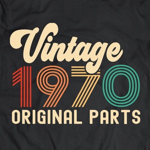 Vintage 1970 Originele onderdelen svg 51e Verjaardag svg eenenvijftig verjaardag svg Vintage verjaardag svg ik werd 51 verjaardag svg png Cricut Cut File