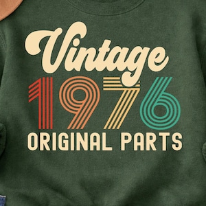 Vintage 1976 SVG PNG, 50th Birthday Retro Year Design, Born in 1976 Shirt Graphic, Celebrate Party Digital Download, Gift for Her image 1