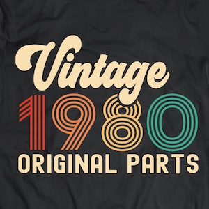 Vintage 1980 Originele onderdelen svg 41e Verjaardag svg eenenveertig verjaardag svg Vintage verjaardag svg ik werd 41 verjaardag svg png Cricut Cut File