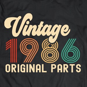 Vintage 1986 Originele onderdelen svg 35e Verjaardag svg vijfendertig verjaardag svg Vintage verjaardag svg ik werd 35 verjaardag svg png Cricut Cut File