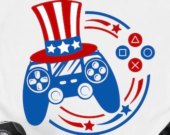Video Game 4th Of July svg Funny Gamer Kids Boys Independence 4th of july svg eps png cricut cut file digital download