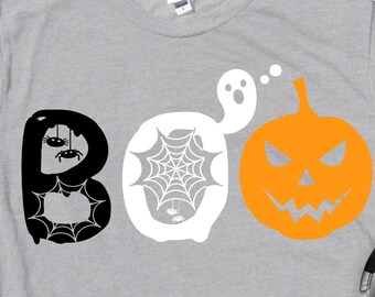 Boo svg, halloween svg, ghost svg, pumpkin svg, kids halloween svg, spider svg eps png cricut cut file digital download