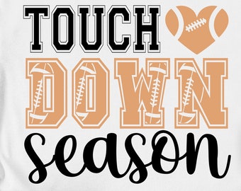 Football SVG PNG, Touchdown Season Svg, Touchdown Svg, Football Mom Svg, Sports Mom Svg, game day svg png cricut cut file digital download