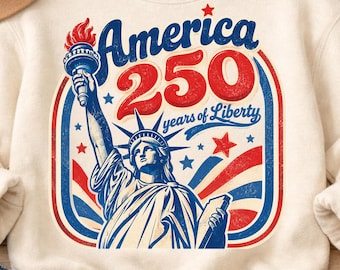 250 Years Of Liberty PNG, America 250th Anniversary Patriotic Flag Design