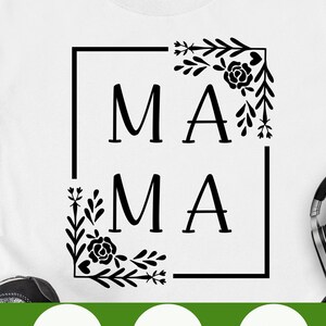 Mama svg mom svg Mother&#39;s Day Svg Mom Floral Svg Mama Square Svg eps png cricut cut file digital download