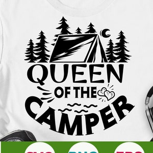 Reina de la caravana SVG Camping Cita Svg Girl Love Camping svg Camping diciendo Svg eps png Cricut Cut Archivo Descarga digital