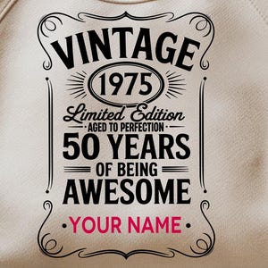 50. Geburtstag SVG PNG - Vintage 1975 Limited Edition Design für Männer, Geburtstag Männer Classic Birthday Shirt, Clipart für Cricut Shirts & Geschenke