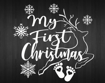 Baby christmas svg, First christmas svg, My first christmas svg christmas svg baby svg png dxf Cutting files Cricut