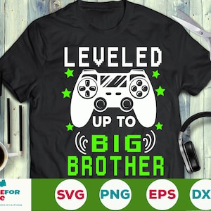 Nivelado hasta Gran Hermano svg Gran Hermano Svg, Nivel Arriba Svg Controlador de Juego Cricut Cortar Archivos Silueta Png eps Svg
