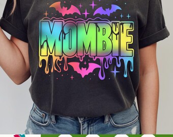 Funny Mombie PNG – Halloween Mom Sublimation Design, Spooky Season Mama Graphic, Digital Download for Shirts, Halloween Mombie Clipart