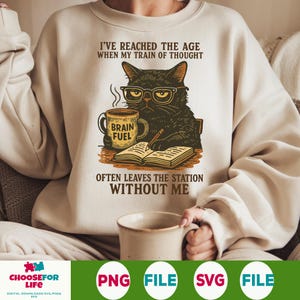 J'ai atteint la vieillesse PNG, clipart drôle de chat, sublimation de meme moment senior, téléchargement numérique pour chemises et tasses