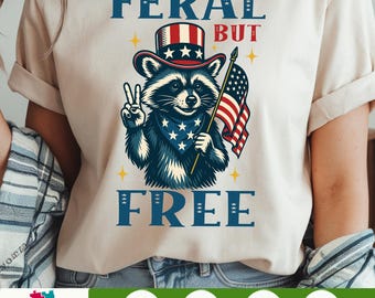 Clipart de mapache y panda basura divertidos, SVG salvaje pero libre, SVG del escuadrón de zarigüeyas del 4 de julio, sublimación de Cricut con humor sobre la vida silvestre y la bandera estadounidense