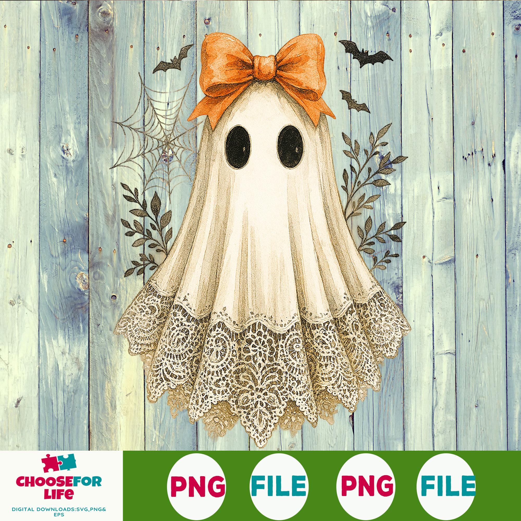 Cute Lace Ghost Png, Boo Boojee Png, Halloween Boo Lace Bow Png ...