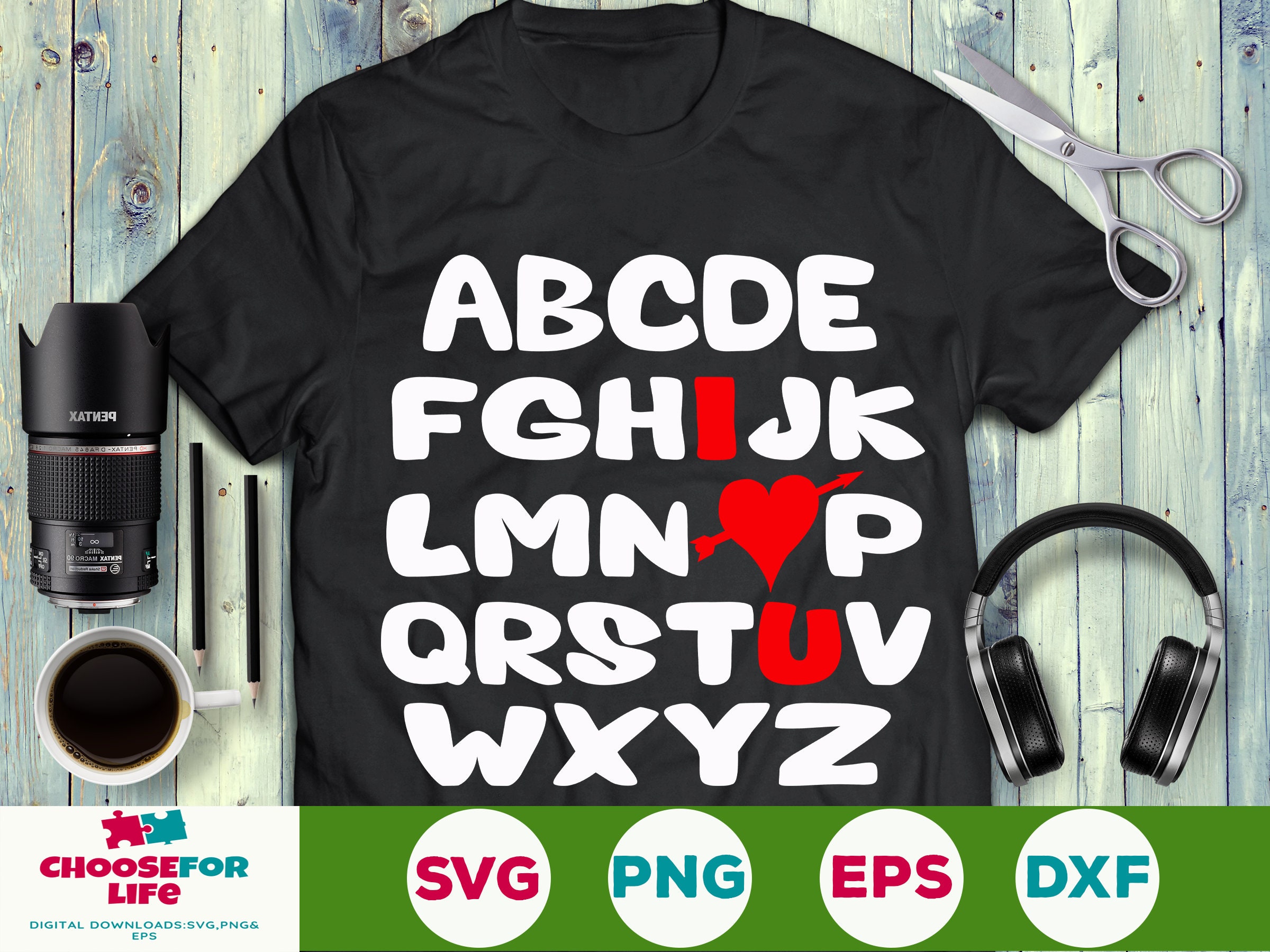 Alphabet I Love You Svg ABC Love You Svg Valentines Day Svg - Etsy