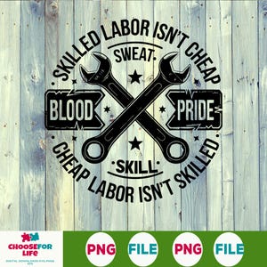 Mão de obra qualificada não é barata SVG PNG – Design de trabalhador sindicalizado para camisas Cricut, download digital de citação de comerciante, arquivo de humor no local de trabalho