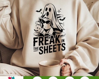 Zabawny duch Halloween Sheet PNG – projekt koszulki dla dorosłych z humorem na Halloween, retro, straszny cytat, sublimacja, pobieranie cyfrowe do druku DTG