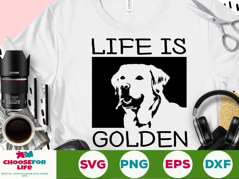 Golden Retriever Svg Life is Golden SVG Dog Silhouette Dog Lover Svg ...