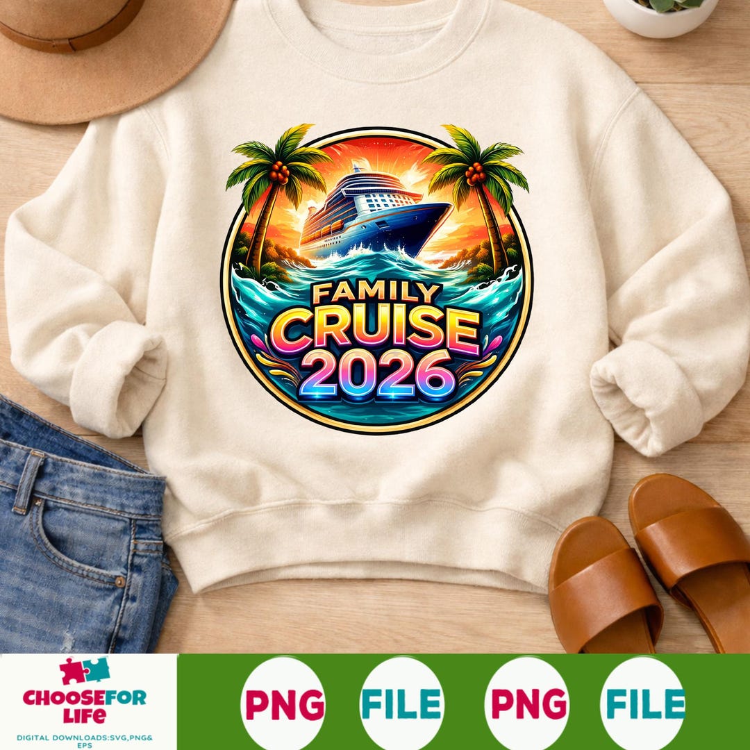 Family Cruise 2026 Bundle 4 File PNG, Matching Vacation Shirt Design ...