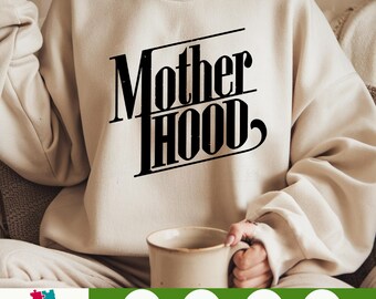 Mother Hood PNG - Trendy Mama Sublimation Design for Cool Mom Club Apparel, Digital Graphic for Mom Life Shirts, Instant PNG Download