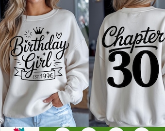 30th Birthday Girl SVG – Chapter 30 Design (Digital Download)