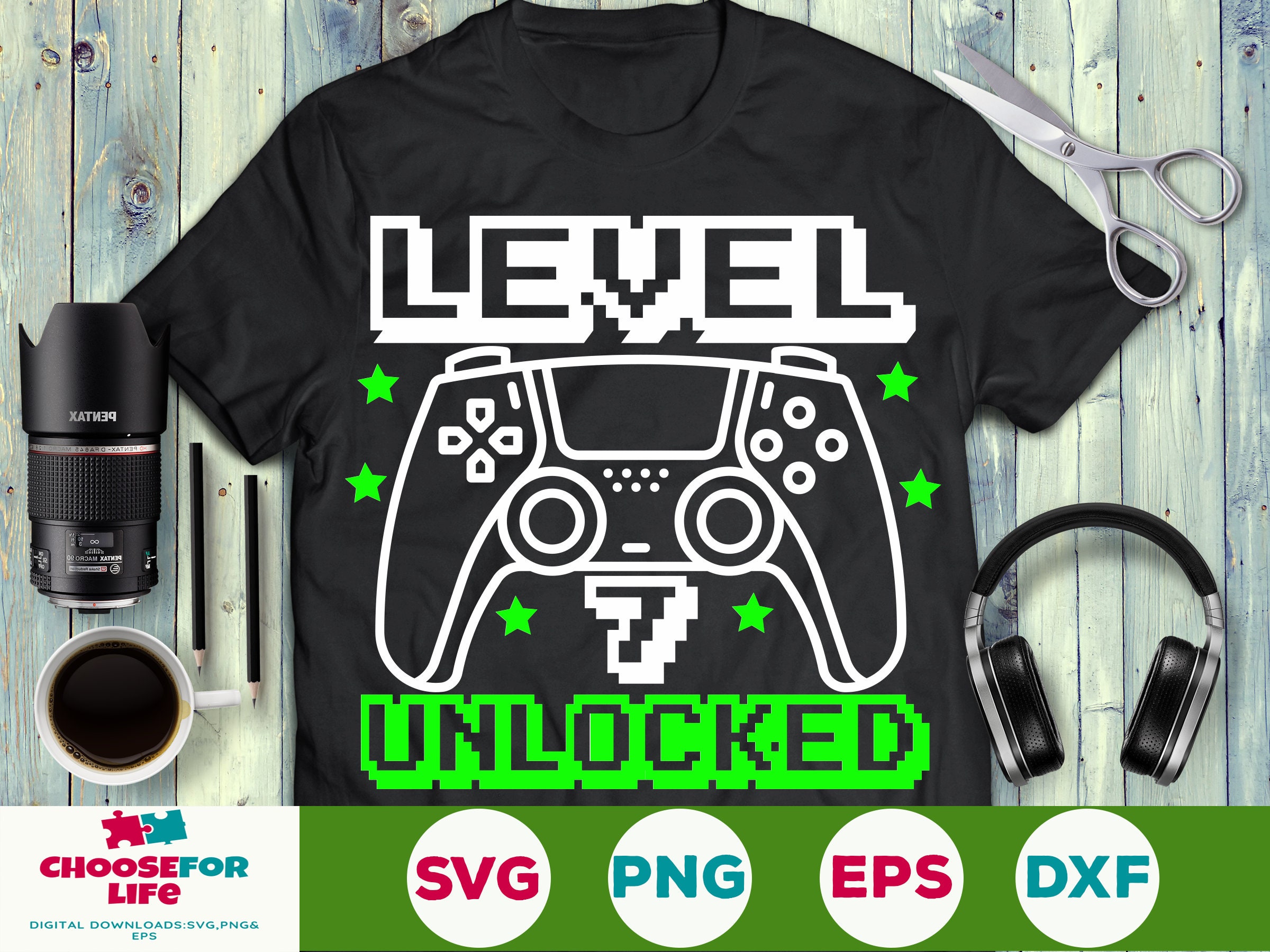 Download Level 7 Unlocked svg Birthday Boy Gamer svg 7th Birthday ...